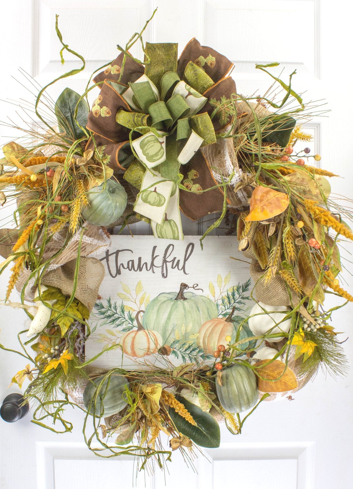Thankful Pumpkin Grapevine Wreath – MilandDil Designs